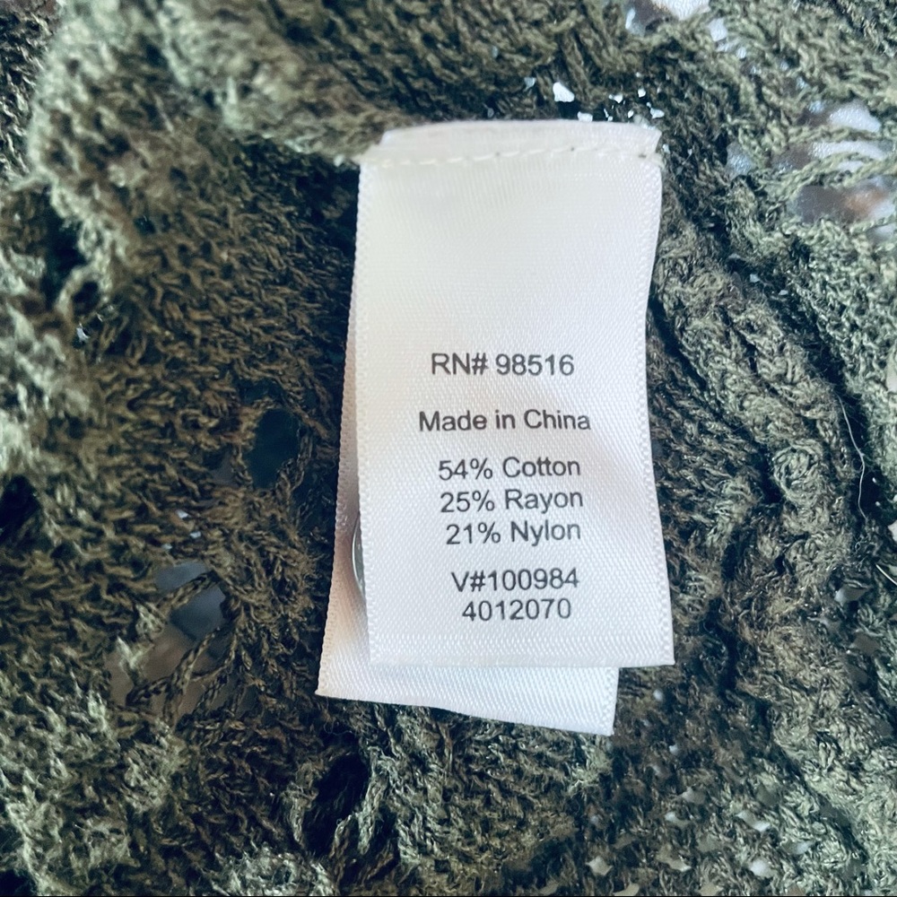 Coldwater Creek Button Down Pointelle Sweater - Picture 5 of 5